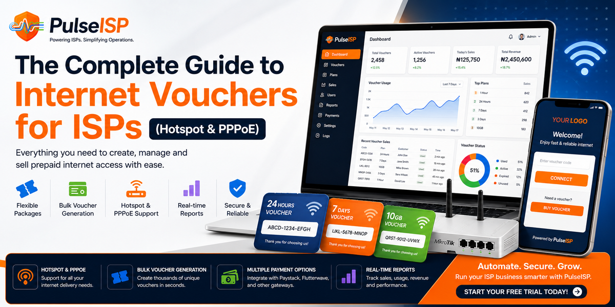 The Complete Guide to Internet Vouchers for ISPs (Hotspot & PPPoE)