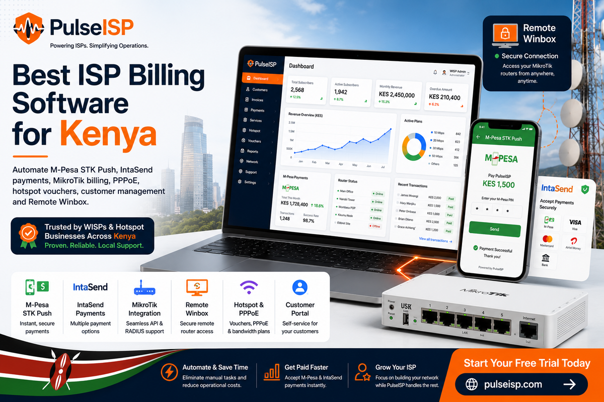 Best ISP Billing Software in Kenya for MikroTik ISPs, WISPs & Hotspot Providers (2026 Guide)