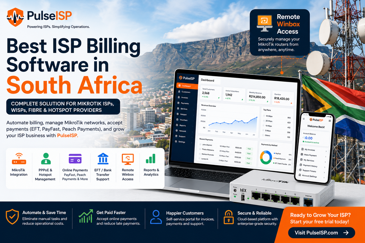 Best ISP Billing Software in South Africa (Complete Guide for MikroTik ISPs)
