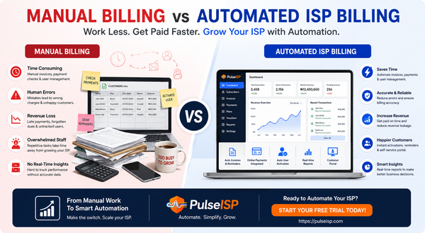 Manual ISP Billing vs Automated ISP Billing: Which Is Better for Growing ISPs?