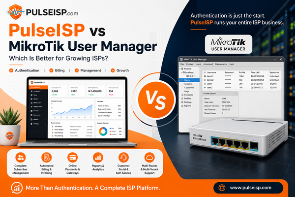 PulseISP vs MikroTik User Manager: Which Is Better for Growing ISPs?